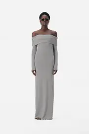 Harpa Dress Grey Marle Size 10 | Elka Collective