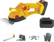 Cordless Grass Shears, 2 in 1 Mini Hedge Trimmer Cordless Handheld Grass Trimmer, Rechargeable Shrubber Handheld Trimmer for Garden Lawn,Lightweight Body/Stronger Power/Longer Battery Life 96v