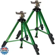Biswing Impact Sprinkler Head on Tripod Base, Heavy Duty Lawn Sprinklers, 360