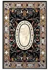Rectangle Marble Dining Table Top Pietra Dura Art Living Room Table for Decor
