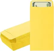 uxcell Money Envelope, 100 Pack 6.5" x 3.5" Cash Envelopes Money Holder Bags Budgeting Saving Challenge Letter for Gift Coins Checks Tickets Jewelry Passport Card, Light Yellow