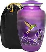 Trupoint Memorials Cremation Urns for Adult - Hummingbird Urn - Handcrafted Cremation Urn, Large Burial Urns for Ashes - Urns for Human Ashes Adult Female, Urn for Ashes for Women - Up to 200 LBS