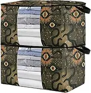 sanluoli 90L 2 Pack Underbed Storage Container with Reinforced Handles, clear window Towel Organizer For Closet