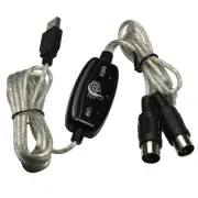 MIDI USB Interface Cable Line Converter PC to Music Keyboard Adapter Adaptor
