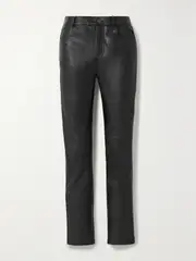 [DEADWOOD] DEADWOOD - + Net Sustain Phoenix Leather Straight-leg Pants - Black - DK32 DK 32 Black