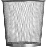 在飛比找momo購物網優惠-【Premier】無蓋網格垃圾桶 銀28cm(回收桶 廚餘桶