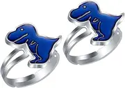 LRXIYODE 2Pcs Color Changing Mood Rings for Fun Temperature Reactive Finger Rings Jewelry Accessory for Boys for Parties and Dress Up