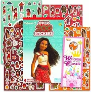 Moana Stickers for Kids Set - Bundle with 4 Sheets of Moana Stickers for Girls Birthday Party Goodie Bags | Over 200 Moana 2 Stickers for Kids, Toddlers
