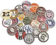 Big College Football Teams 3” Cardstock Freshie Rounds 24 pk Manly Sports for Men Alcohol Bottle Cut Outs for Molds Bag Inserts in the South