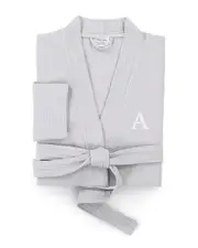 Linum Home Textiles Monogrammed Smyrna Hotel Robe (A-Z)