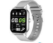 Smartwatch with Heart Rate, Blood Pressure, and Blood Oxygen Monitoring, Bluetooth Calling, and Large Screen(Silver)