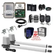 Electric Gate Automation Kit. Automatic Double Gate Opener with Wireless Keypad