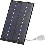 2.5W/5V Portable Solar Charger with USB Port Monocrystalline Silicon Compact Solar Panel Phone Cellphone Power Bank Charger for Camping Hiking Travel Black