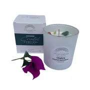 7 Chakra Crystal Gemstone Candle - Soy Wax - Unscented - Gift Idea