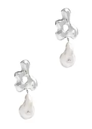Agmes Baroque Bodmer Sterling Silver Drop Earrings - One Size One Size
