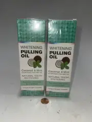 (Set Of 2) Whitening Coconut + Mint Pulling Oil - 8 oz - Ex: 03/2027 Sealed