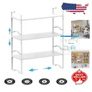 3-Pack Adjustable Kitchen Spice & Storage Rack – Expandable Counter Organizer