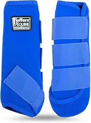 Jeffers Equine Protective Horse Boots 1 Pair Blue - Safe Neoprene Leg Guards & Comfortable Fit, Durable Velcro Straps, Front & Hind Support, Equestrian Accessories for Travel & Riding - Small