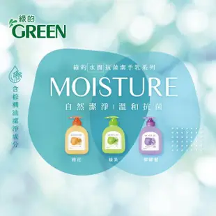 【Green綠的】水潤抗菌潔手乳加侖桶綠茶3800ml+瓶裝綠茶400ml(洗手乳)