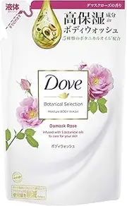Dove Body Wash, Botanical Selection, Damask Rose, Refill, 12.2 oz (360 g), Body Soap, Gorgeous, Sophisticated Damask Rose Scent (Fragrance), 12.2 oz (360 g) (x1)