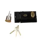 Night Latch Door Lock Home Improvement Antique Cylinder Deadbolt Latch Lock with