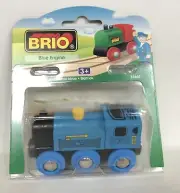 NEW Rare 2001 BRIO 33607 BLUE Engine Classic Wooden Railway Train Sweden made