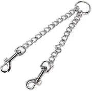 GANAZONO Double Head Dog Traction Strap Durable Chain for Pulling Pet Supplies for Walking Simultaneously for Breeds
