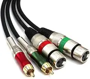 SiYear Dual XLR Female to RCA Cable,2 XLR to 2 RCA Male Phono Plug HiFi Audio Cable for Amplifier Mixer Microphone Patch Cable (10FT/3M)