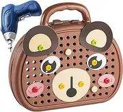 Kids Tool Box - Children Learning Tool Set | Kids Screw Box with Electric Drill | Safety Certified Children Learning Set Construction Toys Kit with Tool Belt for Boys Girls Ages 3+
