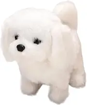 Walking Dog Toy, Interactive Electronic Plush Puppy, 6.3x3.54x5.91 Inches Huggable Stuffed Cute Soft Animated Walking Barking Toy with Tail Wagging, Fun Pet for Kids Ages 2 5