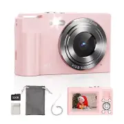 Digital Camera, FHD 1080P Kids Digital Point and Shoot Camera with 16X Digital