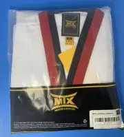 MOOTO MTX Basic Poom Uniform S2 TKD Taekwondo WT Dobok - 120 3xs, Brand New