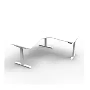 1800Mm Corner Workstation Natural White And White