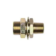 Haldex 11304 Air Line Connector Fitting Bulkhead Union, 3/8" Nptf for Midland