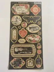 Graphic 45 Love Notes Chipboard New 23 pcs Music, Roses, Instruments