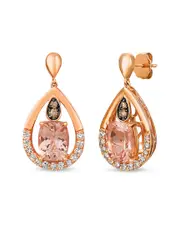 Le Vian 14K Rose Gold 3.69 ct. tw. Diamond & Morganite Earring