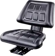 Giantz Suspension Tractor Seat, Adjustable Mower Excavator Seats Forklift Lawn Tractors Backrest Chair Universal Replacement, High Density Foam Pu Leather Black