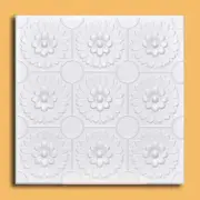 Glue Up Ceiling Tiles, ODESSA 20" x 20" White, 32 PIECES