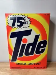 NOS Tide King Size Laundry Detergent Vintage Full Box 4 Lbs 8 Oz