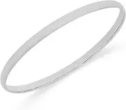 [Generic] Bangle 925 Sterling Silver Filled Solid Solid 3mm Ladies X Large S 75mm Bracelet