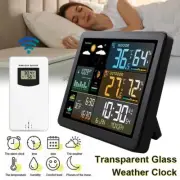 Digital LCD Wireless Weather Station Clock Indoor Outdoor Thermometer Humidity