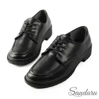 在飛比找momo購物網優惠-【SANDARU 山打努】牛津鞋 學院風格綁帶低跟鞋(黑)