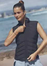[Lorna Jane] Run Warmer Active Puffer Vest in Black, Size - 2XS 2XS Black