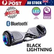 7" Electric Hoverboard Bluetooth Speaker LED Light Self Balancing Scooter Black