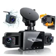 T1-pro Dash Cam Front and Rear Inside 3 Channel 1080P, Adjustable Lens Dash