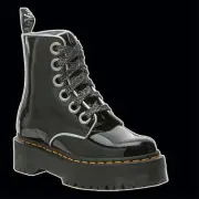 NIB*Womens*Dr. Martens*6 Eyelet Molly Boot**6-10*Black Patent*Doc Marten