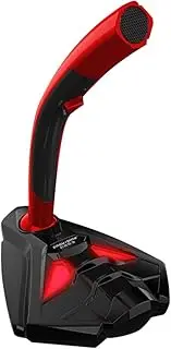 Yardwe Recording Microphone 3.5mm Jack Red for Computer Gaming and Studio Use