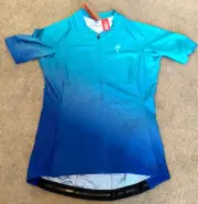 New Specialized SL Jersey Bike Cycling Jersey Blue Turquoise Womens Large w/Tags