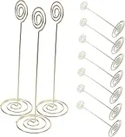 HOMOCONO 10 Pcs Number Holders Wire Photo Clips for Place Cards Memo Notes and Greeting Cards for Weddings Parties Office Decoration and Events