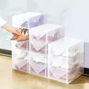 12Pack Shoe Storage Boxes Front Opening Holder Plastic Stackable Clear Organizer